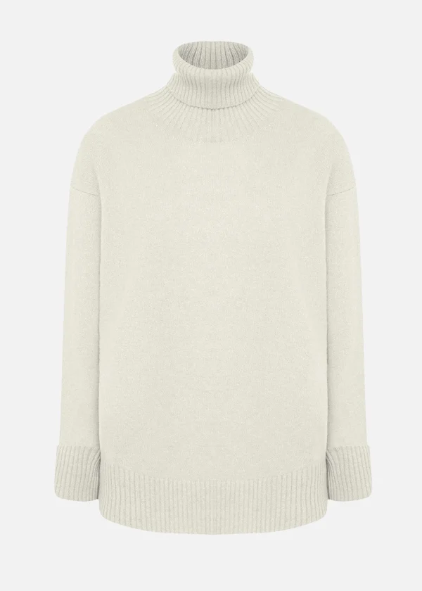 MALO Tops & Knitwear<Cashmere turtleneck sweater White