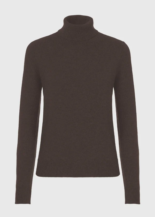 MALO Tops & Knitwear<Cashmere turtleneck sweater Brown