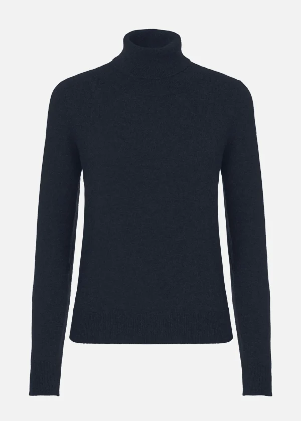 MALO Tops & Knitwear<Cashmere turtleneck sweater Blue