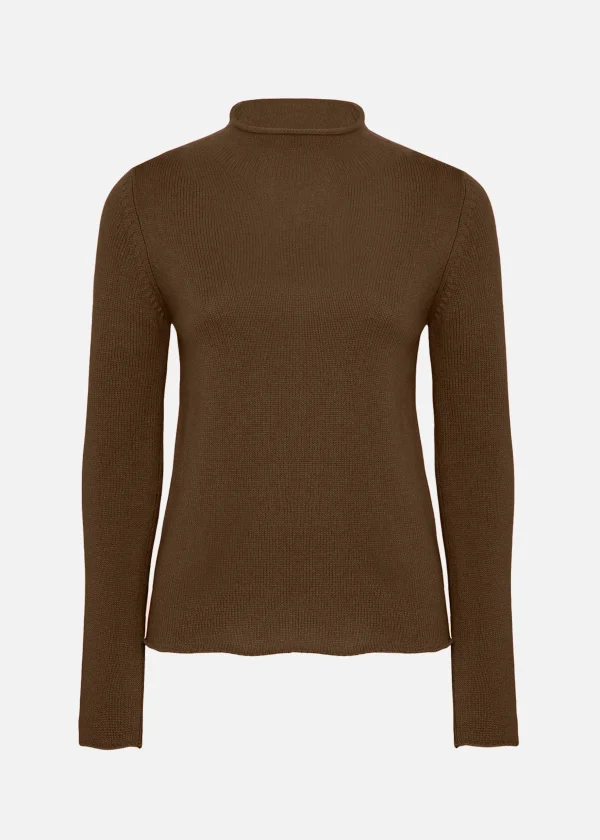 MALO Tops & Knitwear<Cashmere turtleneck sweater Beige