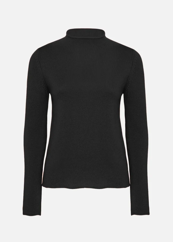 MALO Tops & Knitwear<Cashmere turtleneck sweater Black