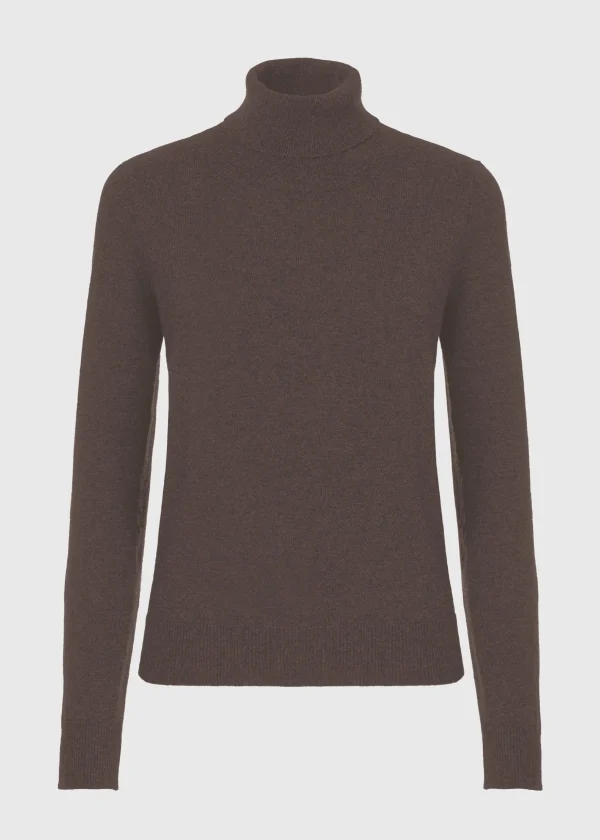 MALO Tops & Knitwear<Cashmere turtleneck sweater Brown