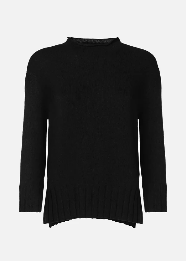 MALO Tops & Knitwear<Cashmere turtleneck sweater Black