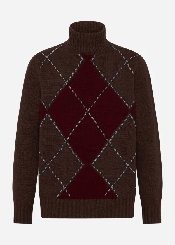 MALO Tops & Knitwear<Cashmere turtleneck sweater Multicolor