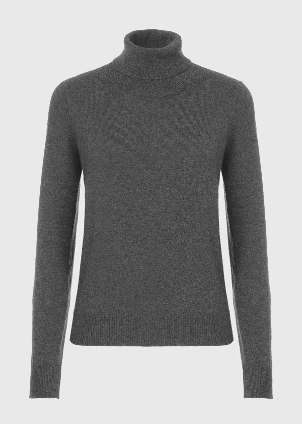 MALO Tops & Knitwear<Cashmere turtleneck sweater Grey