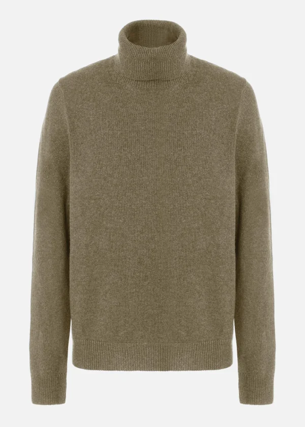 MALO Tops & Knitwear<Cashmere turtleneck sweater Brown