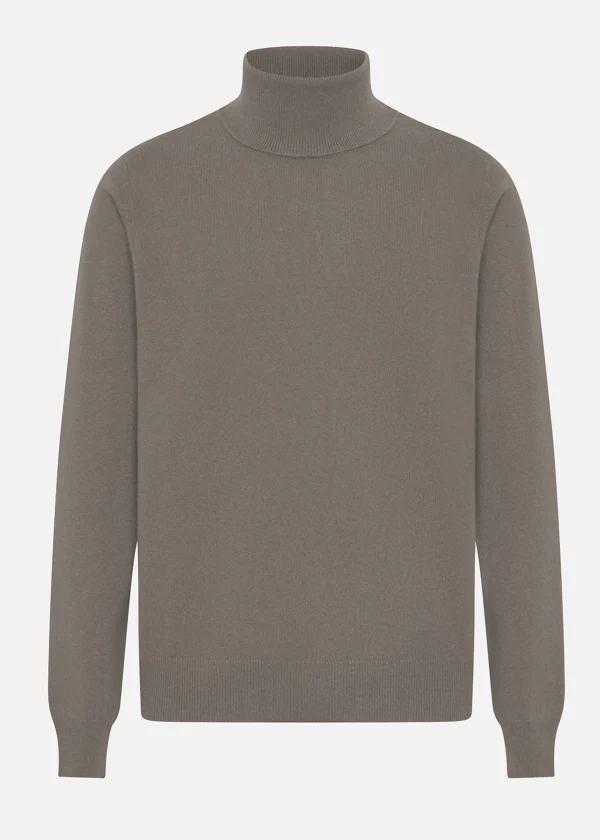 MALO Tops & Knitwear<Cashmere turtleneck sweater Brown