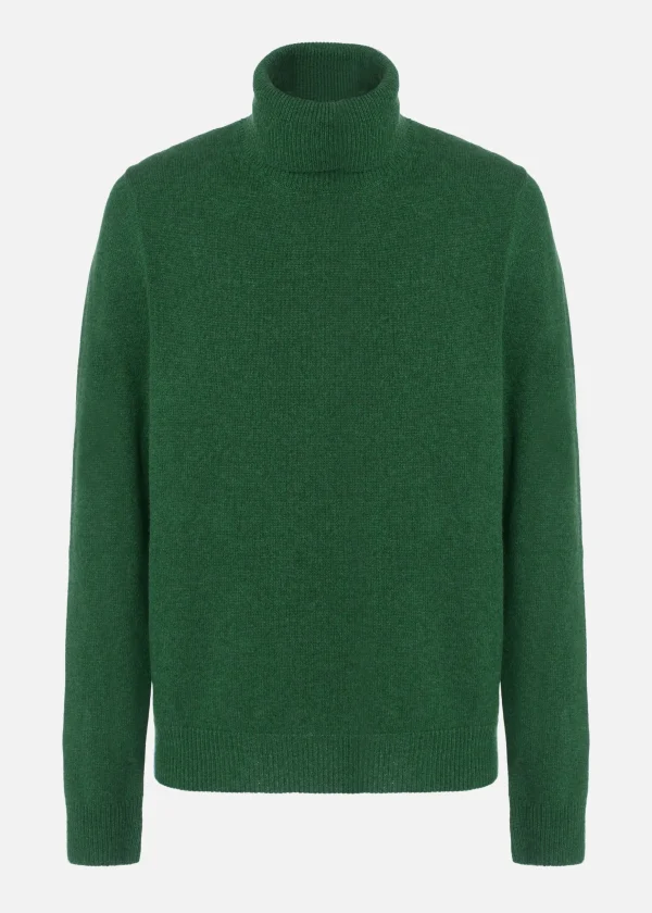 MALO Tops & Knitwear<Cashmere turtleneck sweater Green