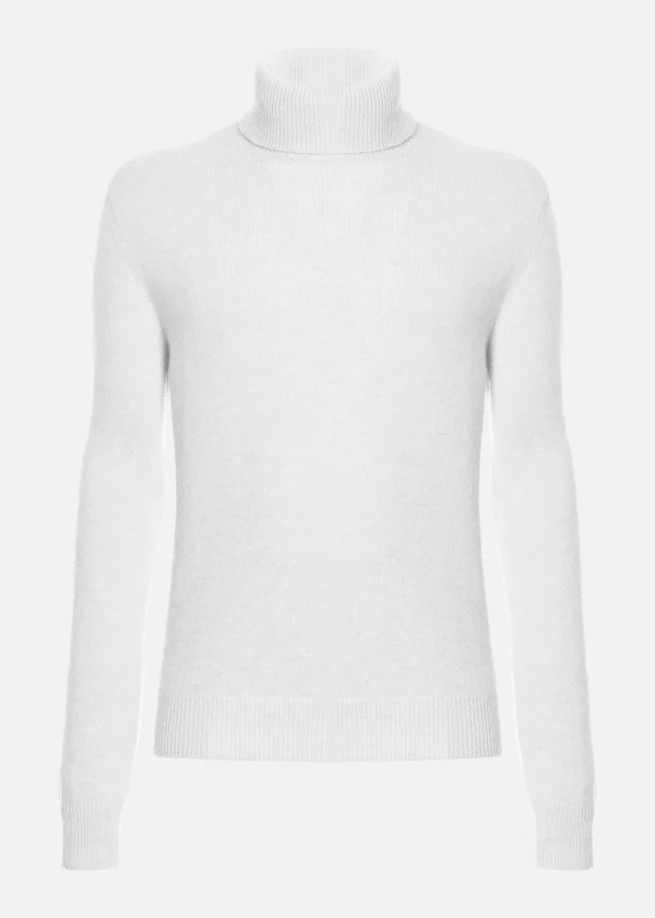 MALO Tops & Knitwear<Cashmere turtleneck sweater White