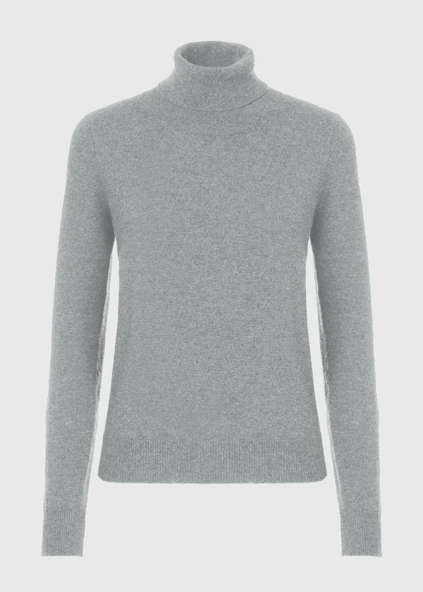 MALO Tops & Knitwear<Cashmere turtleneck sweater Grey