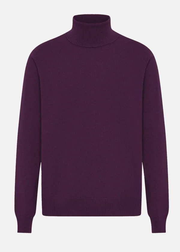 MALO Tops & Knitwear<Cashmere turtleneck sweater Purple