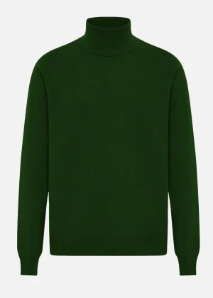 MALO Tops & Knitwear<Cashmere turtleneck sweater Green