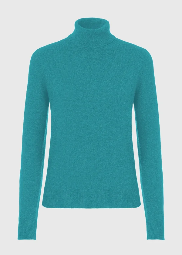 MALO Tops & Knitwear<Cashmere turtleneck sweater Light blue