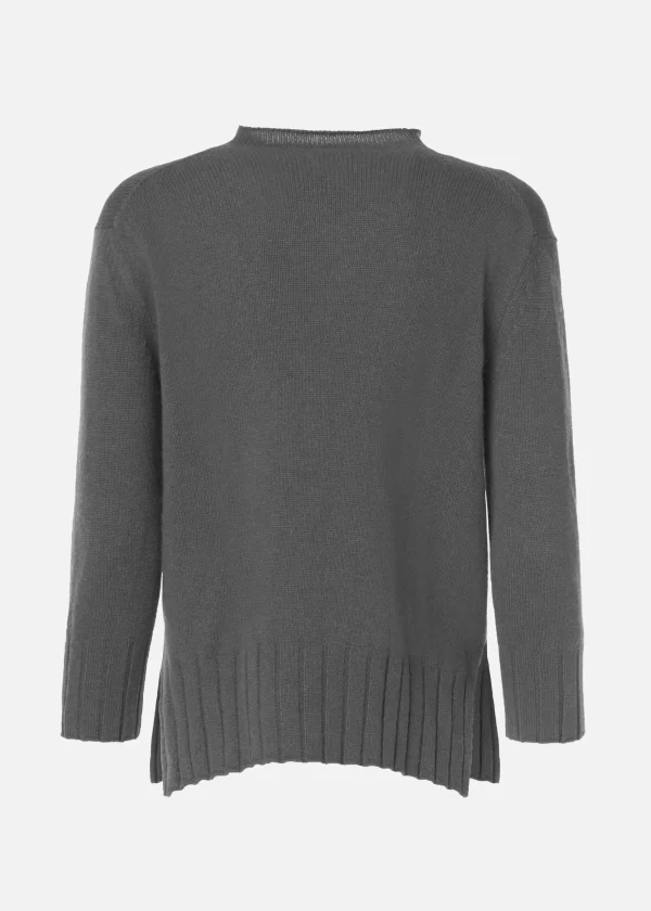 MALO Tops & Knitwear<Cashmere turtleneck sweater Grey