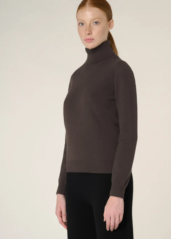 MALO Tops & Knitwear<Cashmere turtleneck sweater Brown