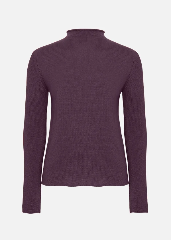 MALO Tops & Knitwear<Cashmere turtleneck sweater Purple