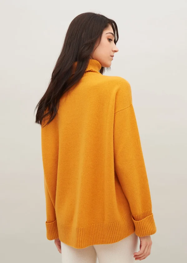 MALO Tops & Knitwear<Cashmere turtleneck sweater Yellow