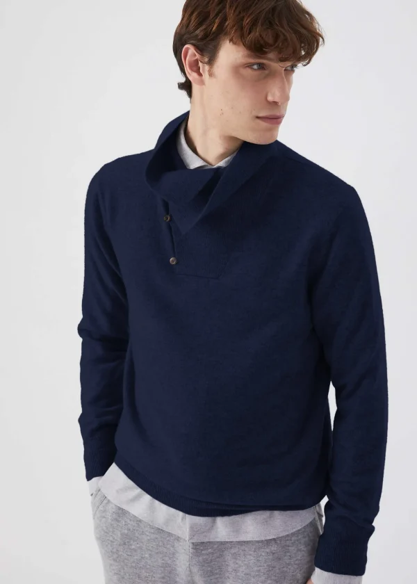 MALO Tops & Knitwear<Cashmere turtleneck sweater Blue