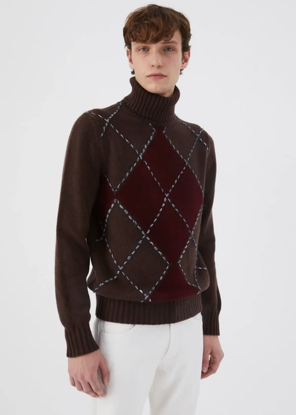 MALO Tops & Knitwear<Cashmere turtleneck sweater Multicolor