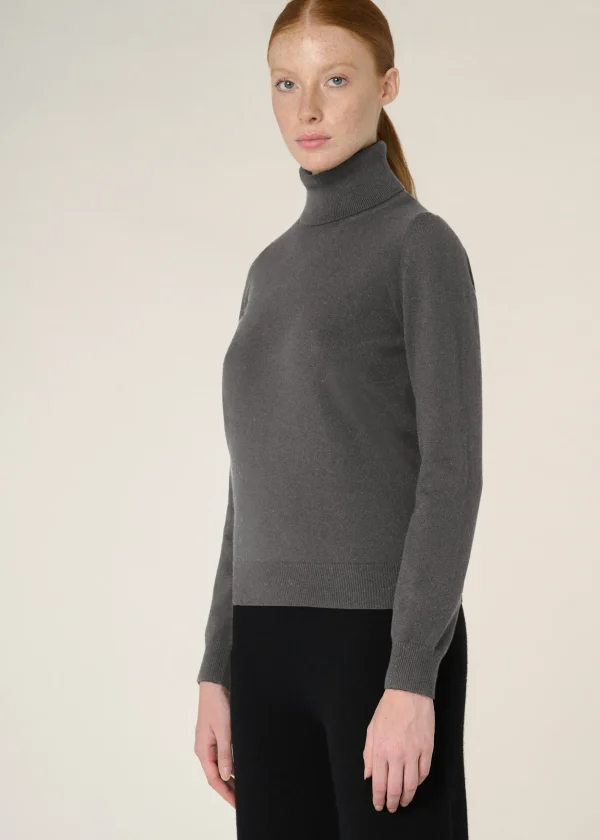 MALO Tops & Knitwear<Cashmere turtleneck sweater Grey