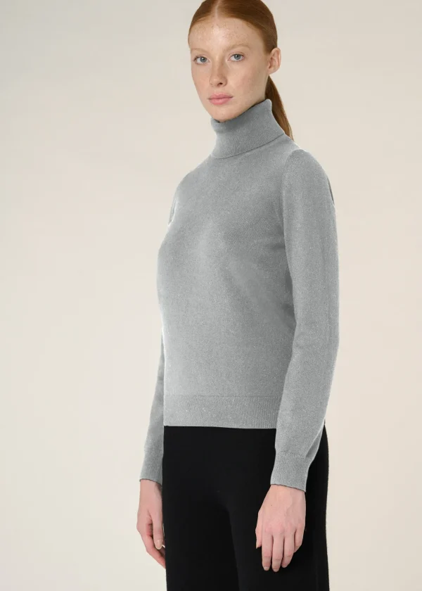 MALO Tops & Knitwear<Cashmere turtleneck sweater Grey