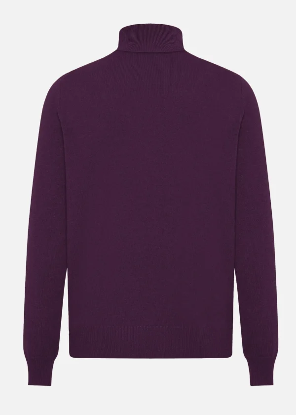 MALO Tops & Knitwear<Cashmere turtleneck sweater Purple