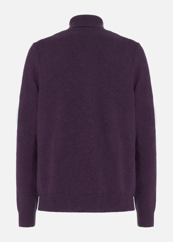 MALO Tops & Knitwear<Cashmere turtleneck sweater Purple