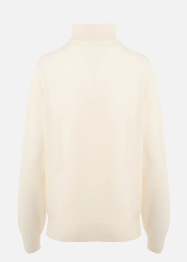 MALO Tops & Knitwear<Cashmere turtleneck sweater White