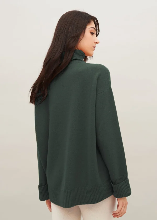 MALO Tops & Knitwear<Cashmere turtleneck sweater Green