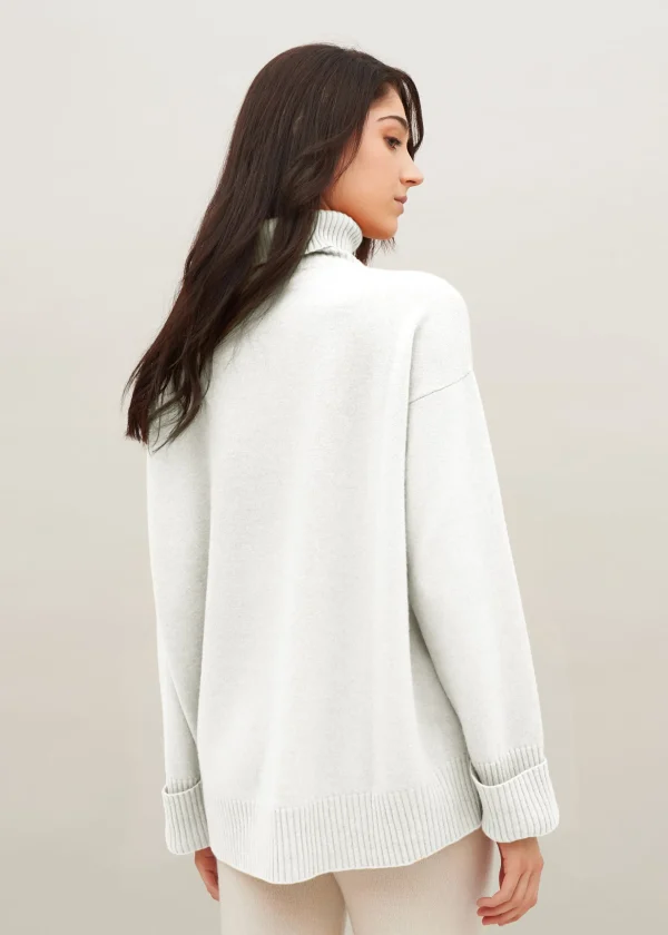 MALO Tops & Knitwear<Cashmere turtleneck sweater White