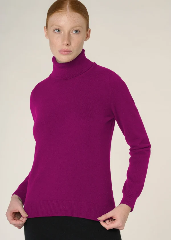 MALO Tops & Knitwear<Cashmere turtleneck sweater Pink