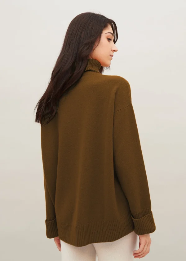 MALO Tops & Knitwear<Cashmere turtleneck sweater Brown