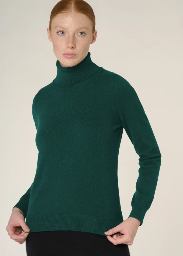 MALO Tops & Knitwear<Cashmere turtleneck sweater Green