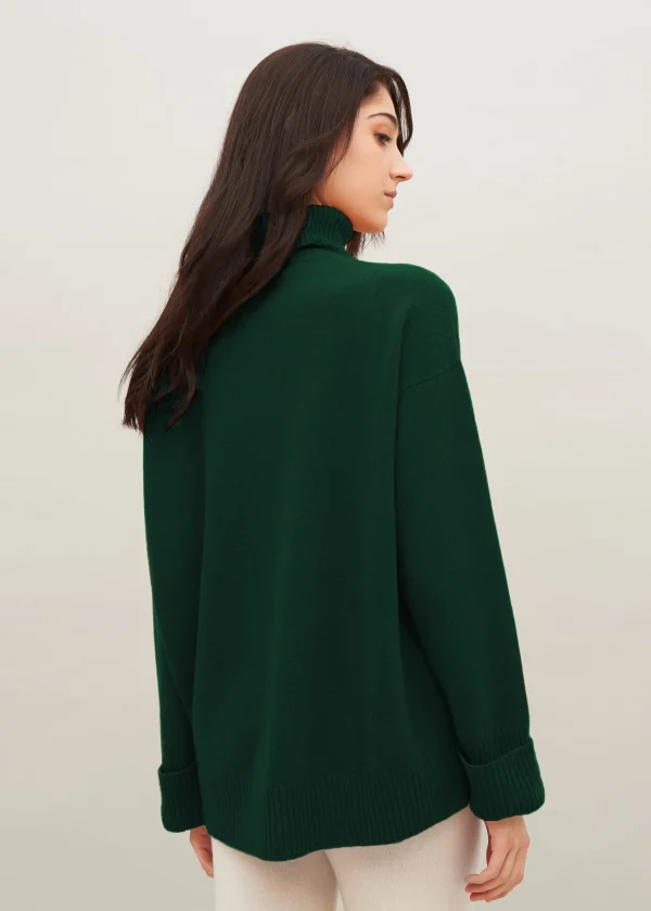 MALO Tops & Knitwear<Cashmere turtleneck sweater Green