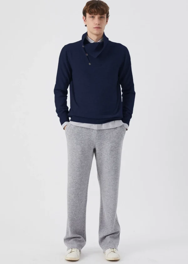 MALO Tops & Knitwear<Cashmere turtleneck sweater Blue