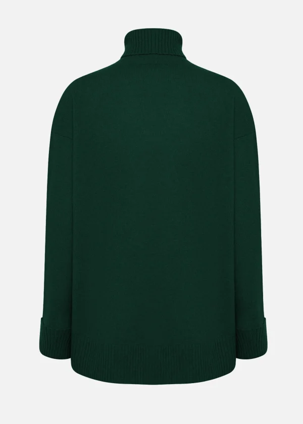 MALO Tops & Knitwear<Cashmere turtleneck sweater Green