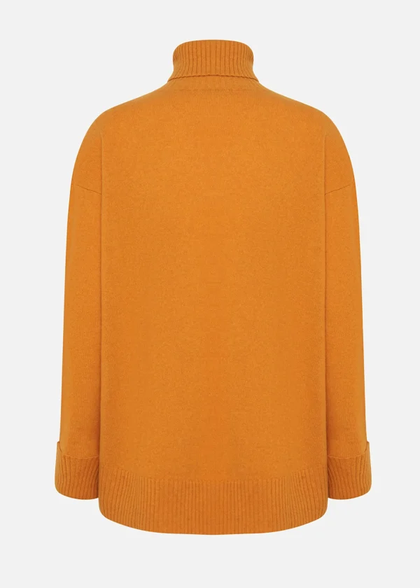 MALO Tops & Knitwear<Cashmere turtleneck sweater Yellow