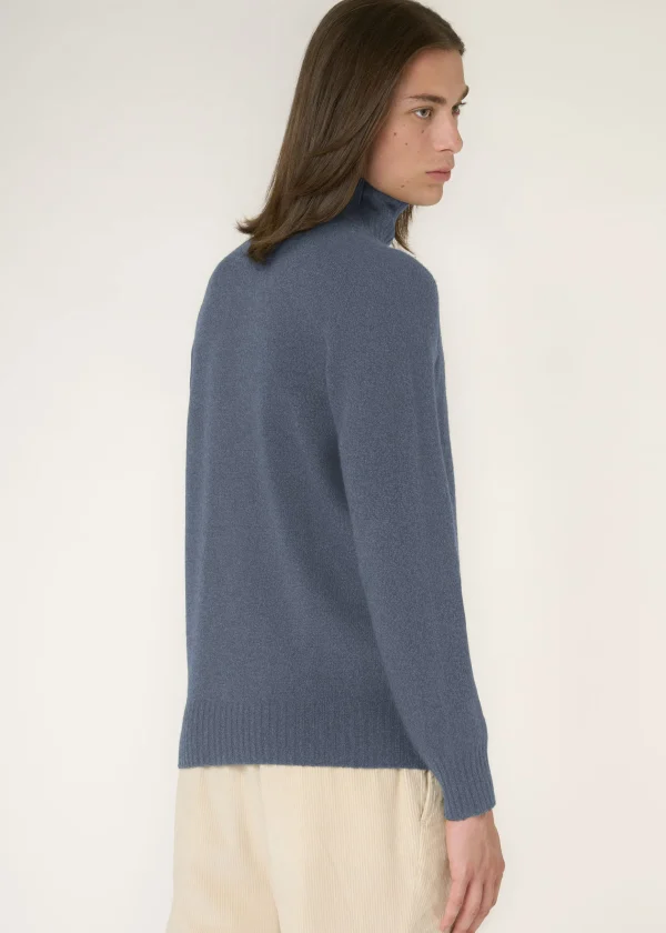 MALO Tops & Knitwear<Cashmere turtleneck sweater Light blue