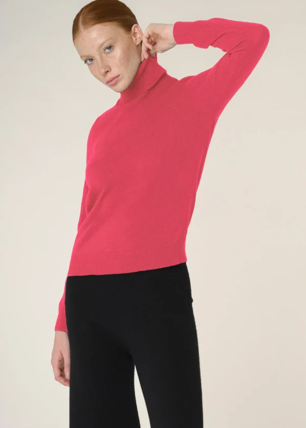 MALO Tops & Knitwear<Cashmere turtleneck sweater Pink