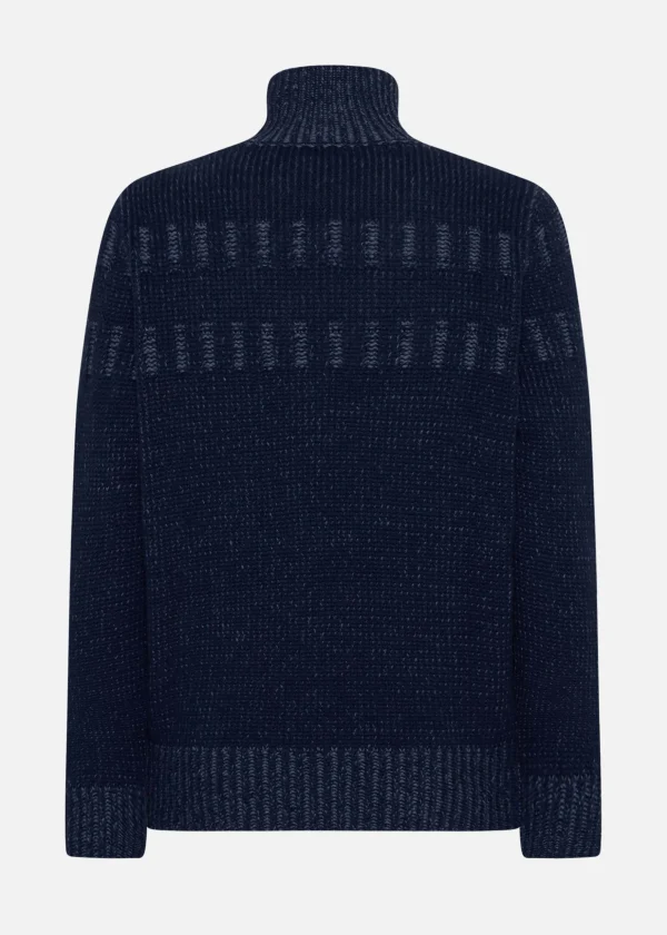 MALO Tops & Knitwear<Cashmere turtleneck sweater with hand-finished embroidery Multicolor