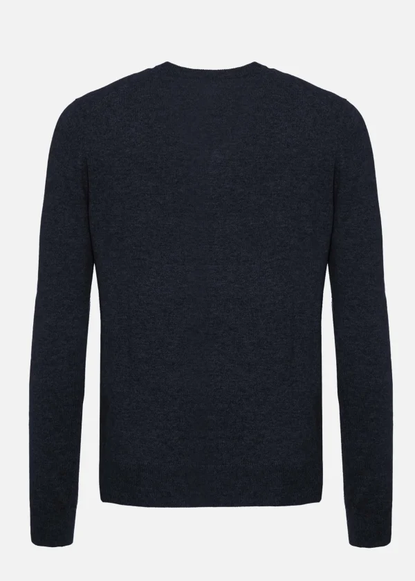 MALO Tops & Knitwear<Cashmere V-neck sweater Blue