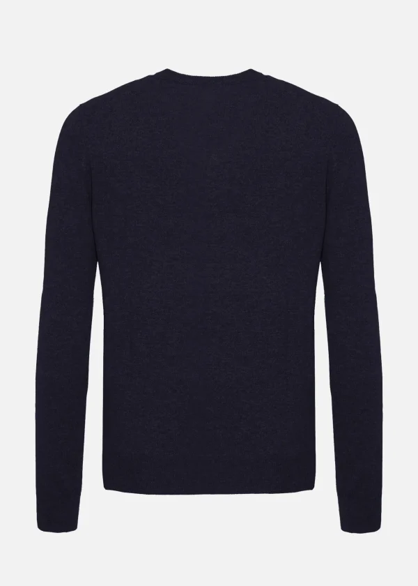 MALO Tops & Knitwear<Cashmere V-neck sweater Blue