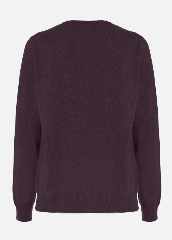 MALO Tops & Knitwear<Cashmere V-neck sweater Purple