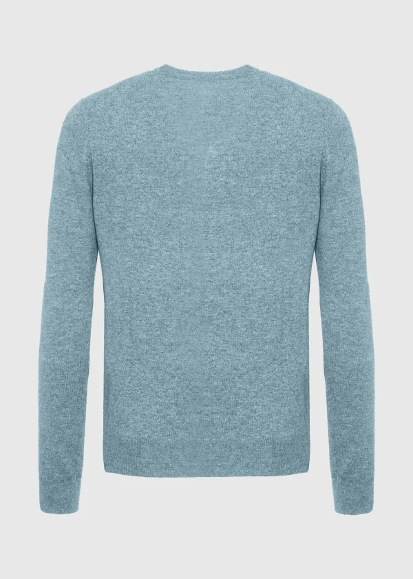 MALO Tops & Knitwear<Cashmere V-neck sweater Light blue