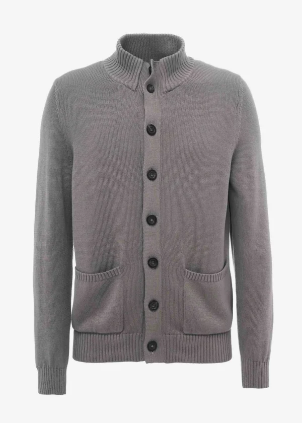 MALO Tops & Knitwear<Cotton bomber jacket Grey