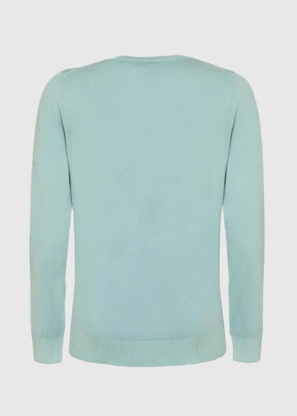 MALO Tops & Knitwear<Cotton crewneck sweater Light blue