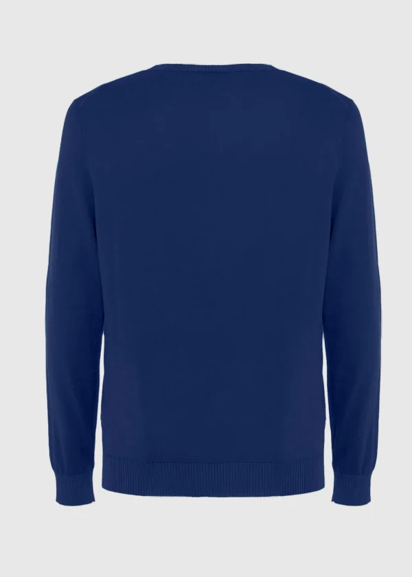 MALO Tops & Knitwear<Cotton crewneck sweater Blue