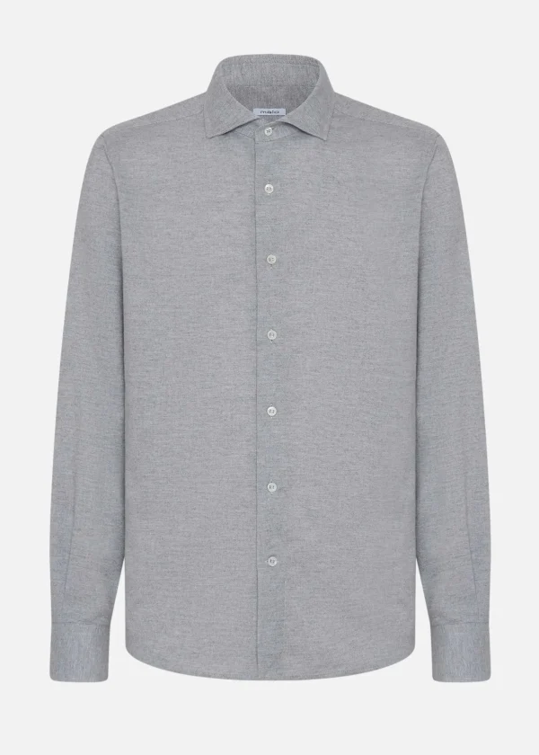 MALO For Him | Tops & Knitwear<Cotton shirt Grey