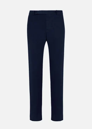 MALO Trousers<Cotton stretch trousers Blue