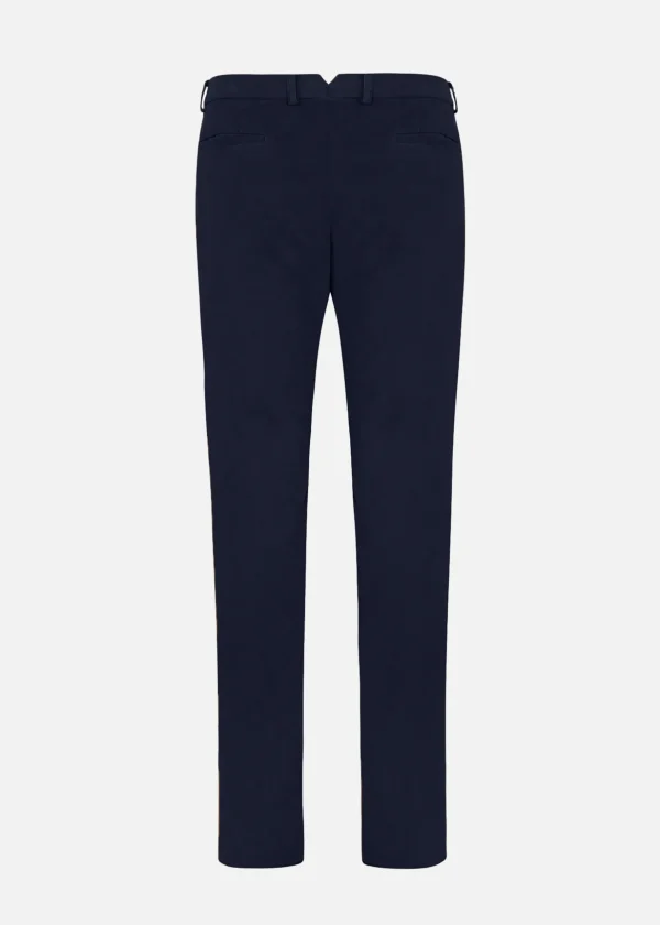 MALO Trousers<Cotton stretch trousers Blue